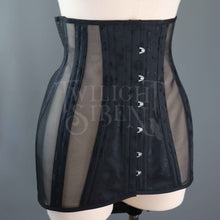 C1940S INSPIRED ROSEBUD  COUTIL AND MESH CORSET GIRDLE