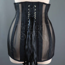 C1940S INSPIRED ROSEBUD  COUTIL AND MESH CORSET GIRDLE