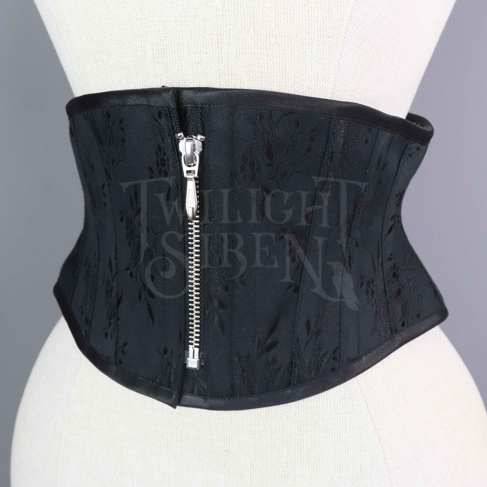 Green leather corset belt “Forest witch”