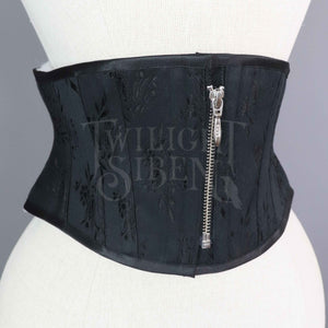 ELIZA TULIP COUTIL ZIP FRONT CORSET BELT