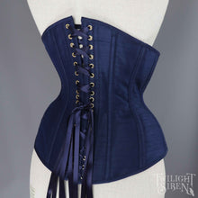 DARK NAVY BLUE SATIN CORSET RIBBON LACING ~10MM / 15MM / 25MM