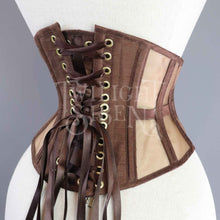 DARK BROWN SATIN CORSET RIBBON LACING ~10MM / 15MM