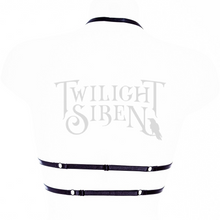 FREYA luxury elastic strap body harness bralet lingerie black by Twilight Siren