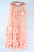 40 INCH WAIST // SIZE 22 PEACH FLORAL TULLE SKIRT