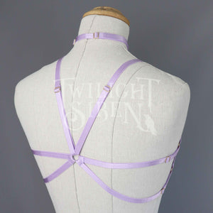 HEXAGRAM BODY HARNESS BRALET LILAC - DEVELOPMENT SAMPLE - SIZE SMALL UK 8-10 // US 4-6
