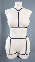 NAVY BLUE BODY HARNESS SET- SIZE SMALL- MEDIUM // UK 4-14 // US 0-10 (FITS : RIBCAGE UP TO 34" // WAIST UP TO 36" // LEG CIRCUMFERENCE UP TO 21") (Copy)
