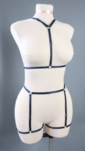 NAVY BLUE BODY HARNESS SET- SIZE SMALL- MEDIUM // UK 4-14 // US 0-10 (FITS : RIBCAGE UP TO 34" // WAIST UP TO 36" // LEG CIRCUMFERENCE UP TO 21") (Copy)