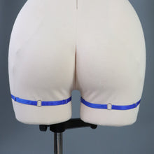 PAIR GARTER LEG HARNESS BLUE // SIZE UK 12-14 - FIT 20-24" LEG CIRCUMFERENCE