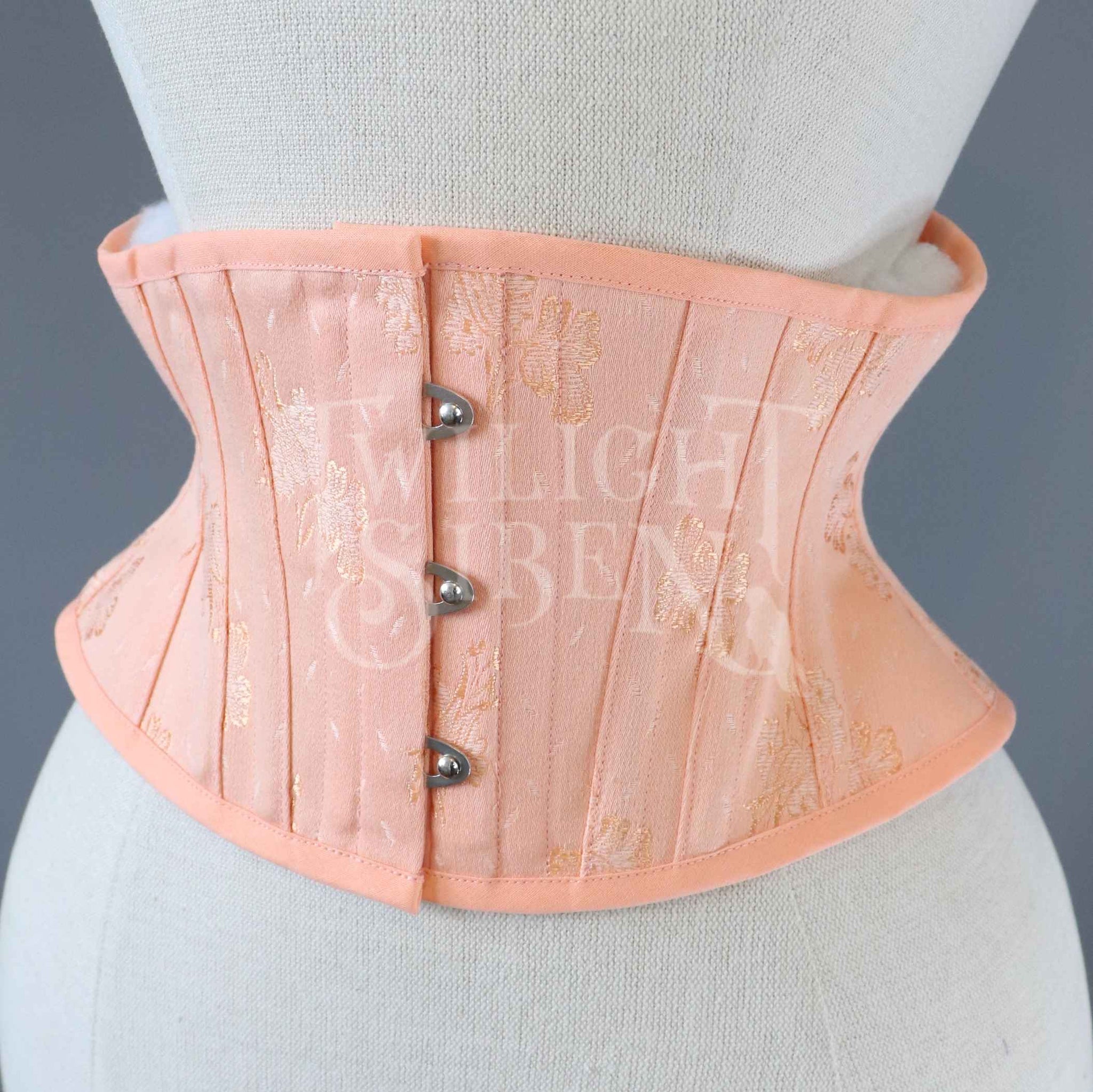 ELIZA *LIMITED* SALMON PINK COUTIL CORSET BELT – TWILIGHT SIREN