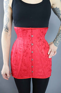 C1940S INSPIRED ROSEBUD  COUTIL CORSET GIRDLE