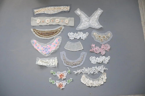LOT #93 big bundle job lot cream/white embellished lace trims