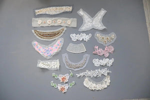 LOT #93 big bundle job lot cream/white embellished lace trims