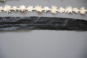 LOT #96 - bundle of faux leather trim, collar, applique