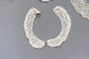 bundle x 8 job lot Cream/ white lace neckline collar trim, applique insert - craft sewing clearout,