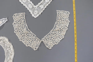 bundle x 8 job lot Cream/ white lace neckline collar trim, applique insert - craft sewing clearout,