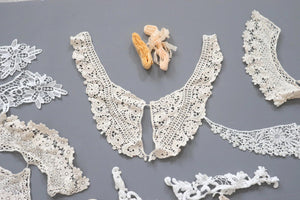 LOT #14  bundle job lot lace trims, collars