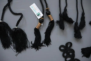 LOT #94 big bundle job lot black and cream tassle and braid