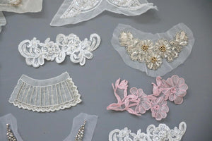 LOT #93 big bundle job lot cream/white embellished lace trims