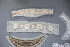 LOT #93 big bundle job lot cream/white embellished lace trims