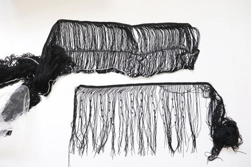 LOT #64 Bundle x 2 job lot Fringing trim- craft clearout, alt fashion, goth diy sewing, burlesque costume