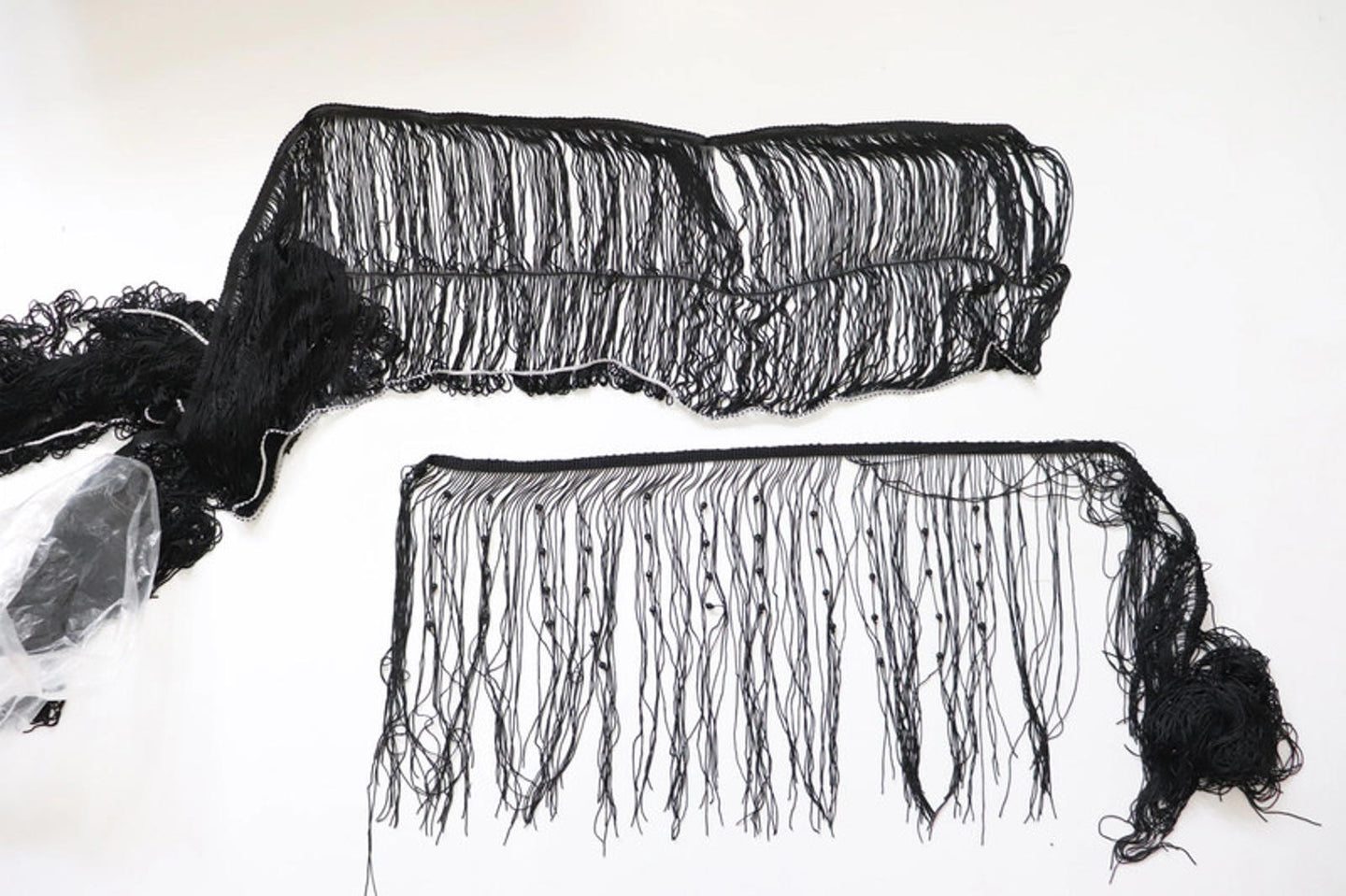 LOT #64 Bundle x 2 job lot Fringing trim- craft clearout, alt fashion, goth diy sewing, burlesque costume
