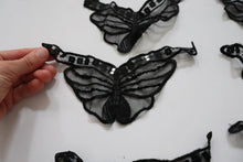 LOT #80 bundle job lot of black chiffon and sequin butterfly applique