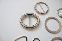 LOT #108 - silver metal chunky adjusters, bag making accessory