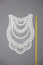 cream/ natural lace neckline/ back  trim insert - craft clearout  length 52cm