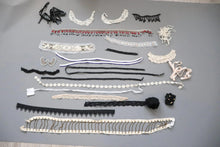 LOT #98 big bundle job lot cream lace trims, beaded ribbon trims