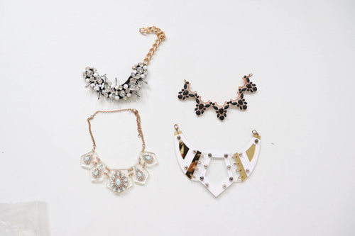 LOT #57 bundle acrylic, metal pieces trim job lot  gold / black