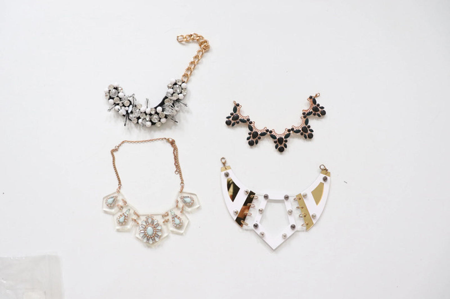 LOT #57 bundle acrylic, metal pieces trim job lot  gold / black