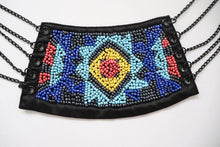 LOT #86 beaded satin trim with chain detail
