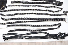Bundle/ craft clearout  big lot of trims, useful for alt fashion sewing, goth diy
