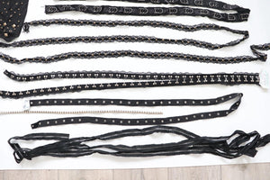 Bundle/ craft clearout  big lot of trims, useful for alt fashion sewing, goth diy
