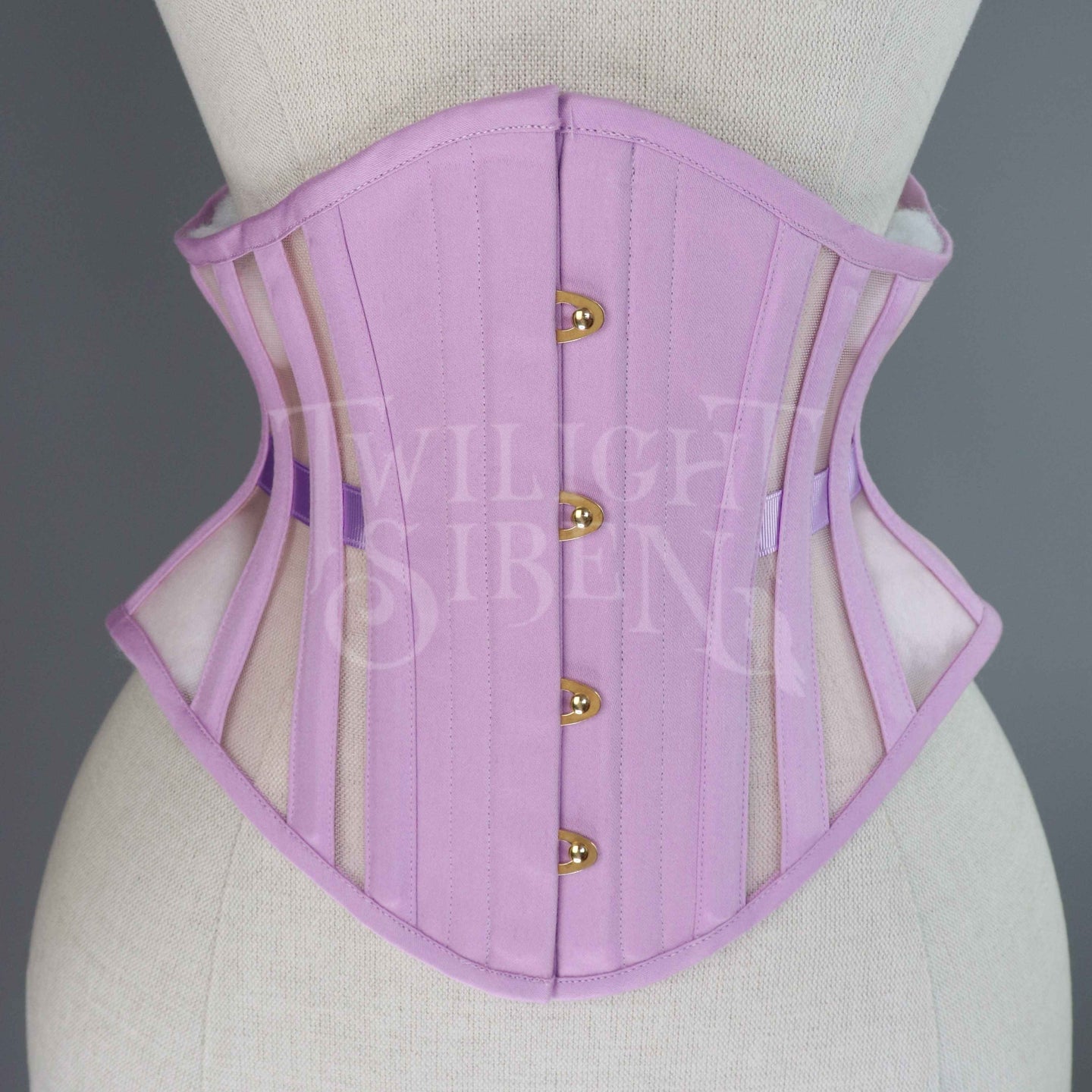 VOLUSPA COTTON SATIN AND MESH RIDING CORSET