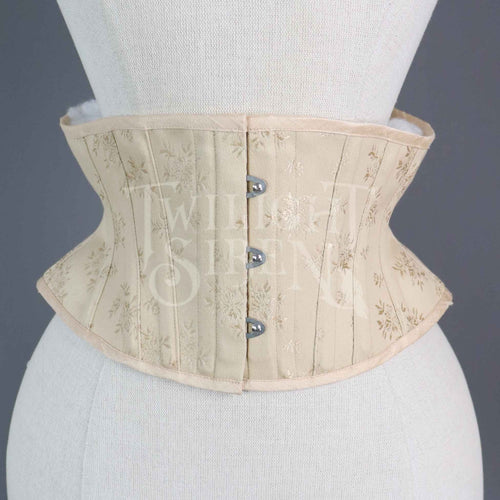 22.5 INCH WAIST ELIZA CREAM  BOUQUET COUTIL CORSET BELT
