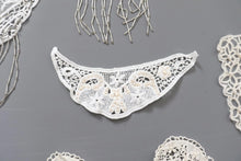 bundle x 8 job lot Cream/ white lace neckline collar trim, applique insert - craft sewing clearout,
