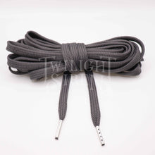 DARK GREY POLYESTER CORSET LACING - TIPPED WITH METAL AGLETS