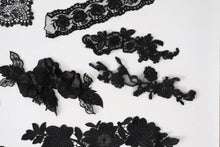 LOT #79 bundle job lot of black lace trims and applique