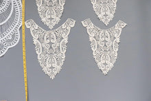bundle x 5 job lot Cream / ivory lace neckline collar trim, applique insert - craft sewing clearout