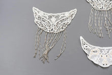 LOT #35 bundle x 8 job lot Cream white lace neckline collar trim- craft clearout