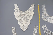 bundle x 4 job lot- Cream / natural lace neckline collar back trim insert - craft sewing clearout,