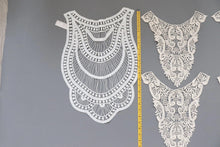 bundle x 5 job lot Cream / ivory lace neckline collar trim, applique insert - craft sewing clearout