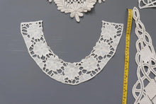 bundle x 4 job lot cream lace neckline collar back trim insert - craft sewing clearout,