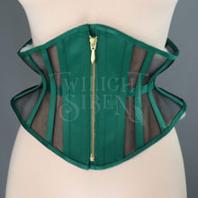 VOLUSPA ZIP FRONT SILK AND MESH RIDING CORSET (VEGAN FRIENDLY OPTIONS)