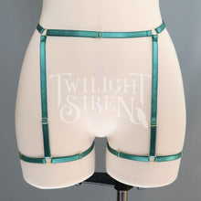 ASTA LEG BODY HARNESS SUSPENDER EMERALD GREEN DEVELOPMENT SAMPLE - SIZE SMALL // UK 4-10 // US 0-6  FITS
