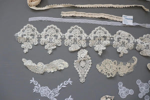 LOT #92 big bundle job lot cream lace trims