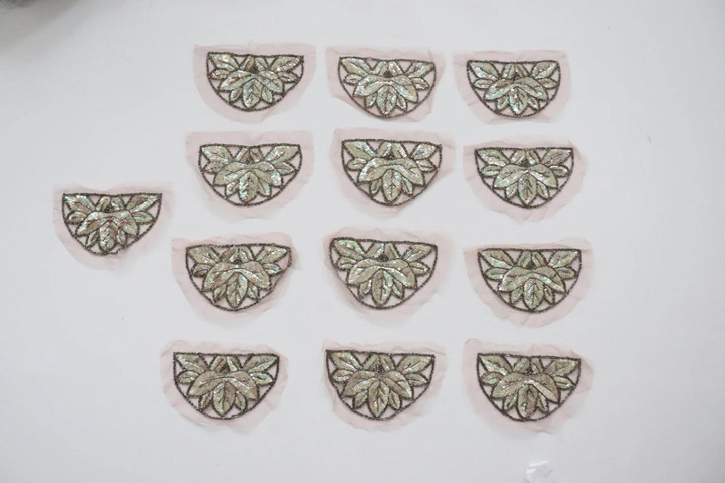 LOT #84  bundle job lot of embellished trims and beaded applique