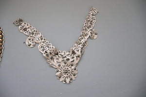 LOT #96 - bundle of faux leather trim, collar, applique
