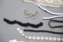 LOT #98 big bundle job lot cream lace trims, beaded ribbon trims